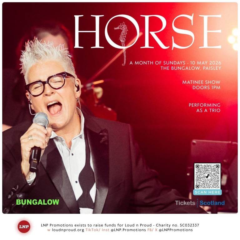 Horse McDonald 2 tickets The Bungalow Paisley 