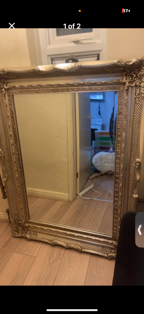 Large heavy gold mirror