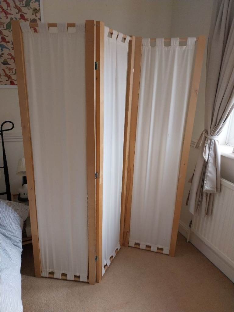 Versatile Wooden Room Divider Screen - Good Condition