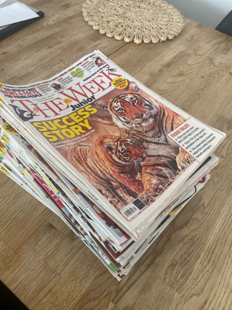 Stack of children’s magazines - The Week Junior