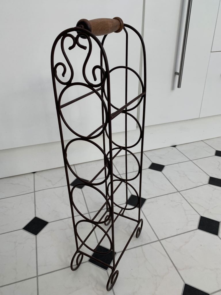 Free-standing Antique Bottle Holder