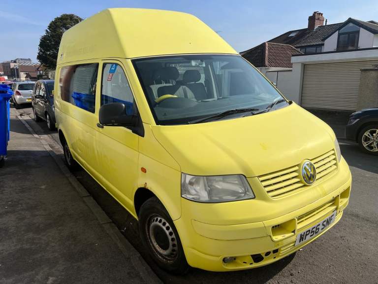 VW T5 LWB, high top, camper- high mileage