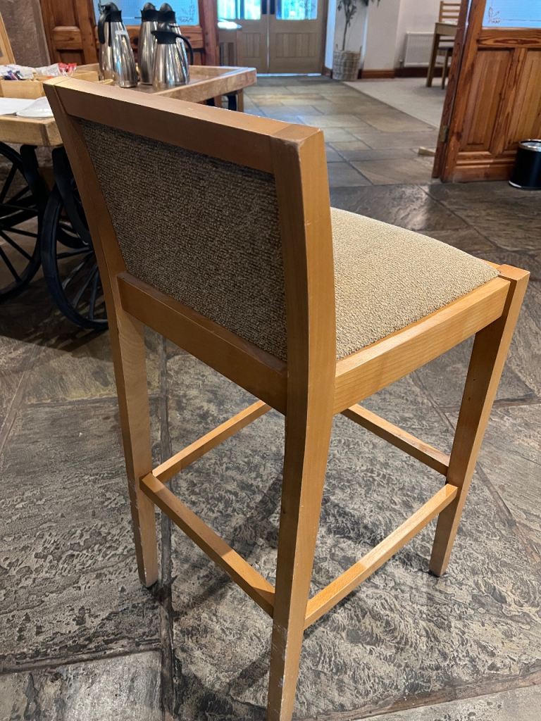 Wood Bar Stool - Upholstered Bar Stool