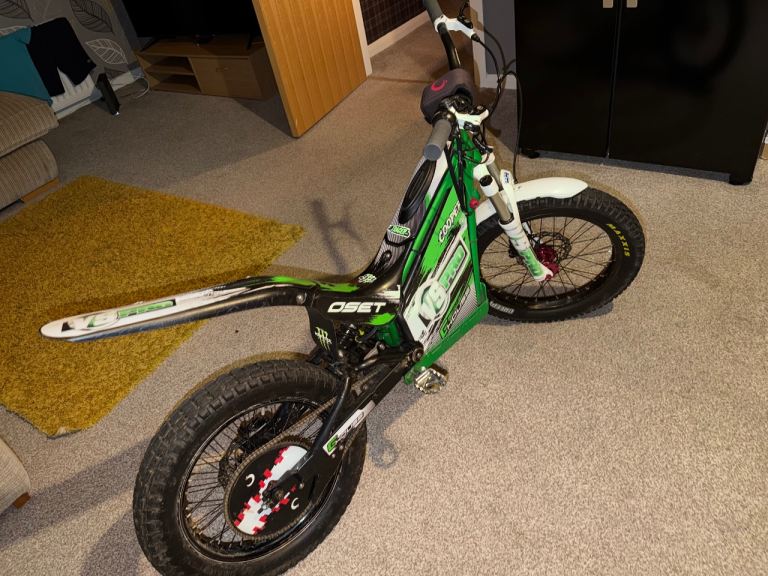 OSET Electric Dirt Bike - Green, Good Condition