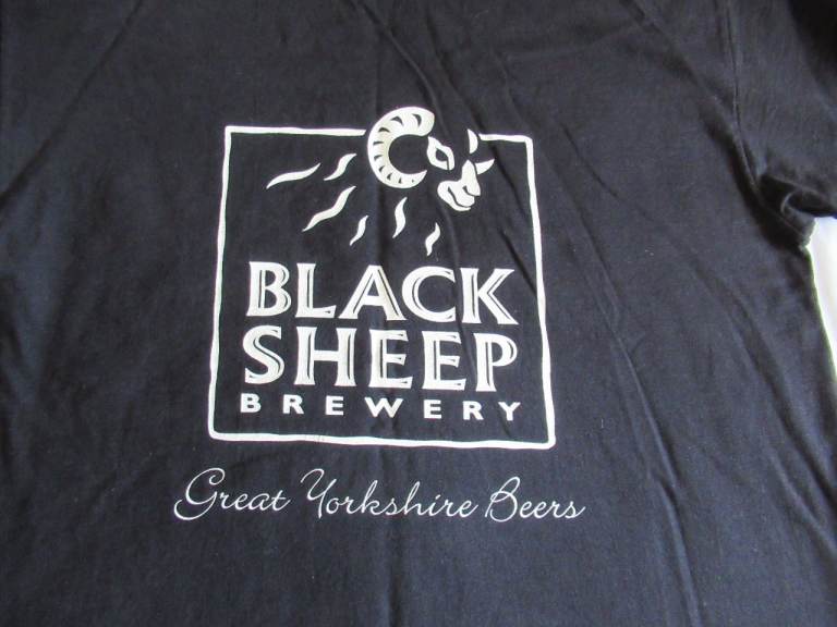 Black Sheep Brewery T-Shirt – Black, Good Condition