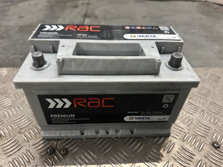image for RAC premium varta 12 volt battery 74ah used condition