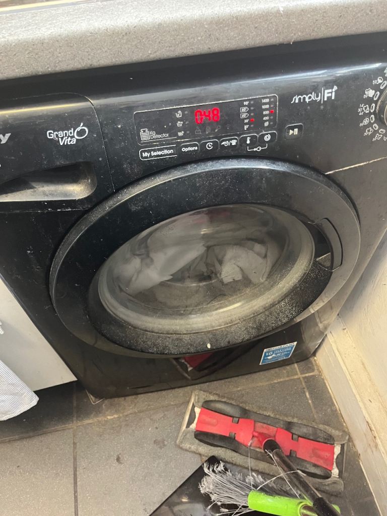 Candy Grand'O Vita 8kg Washing Machine - Black, Good Condition
