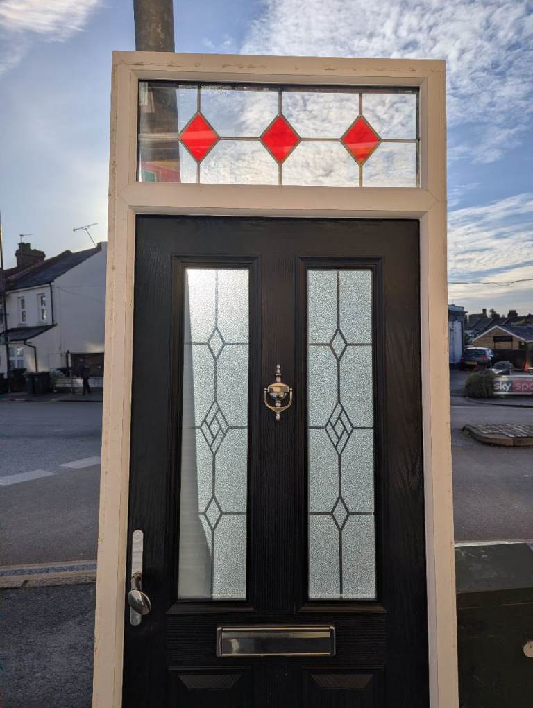 Used composite door with optional toplight
