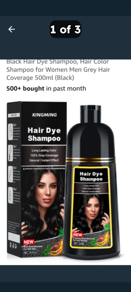 shampoo hair dye unisex 