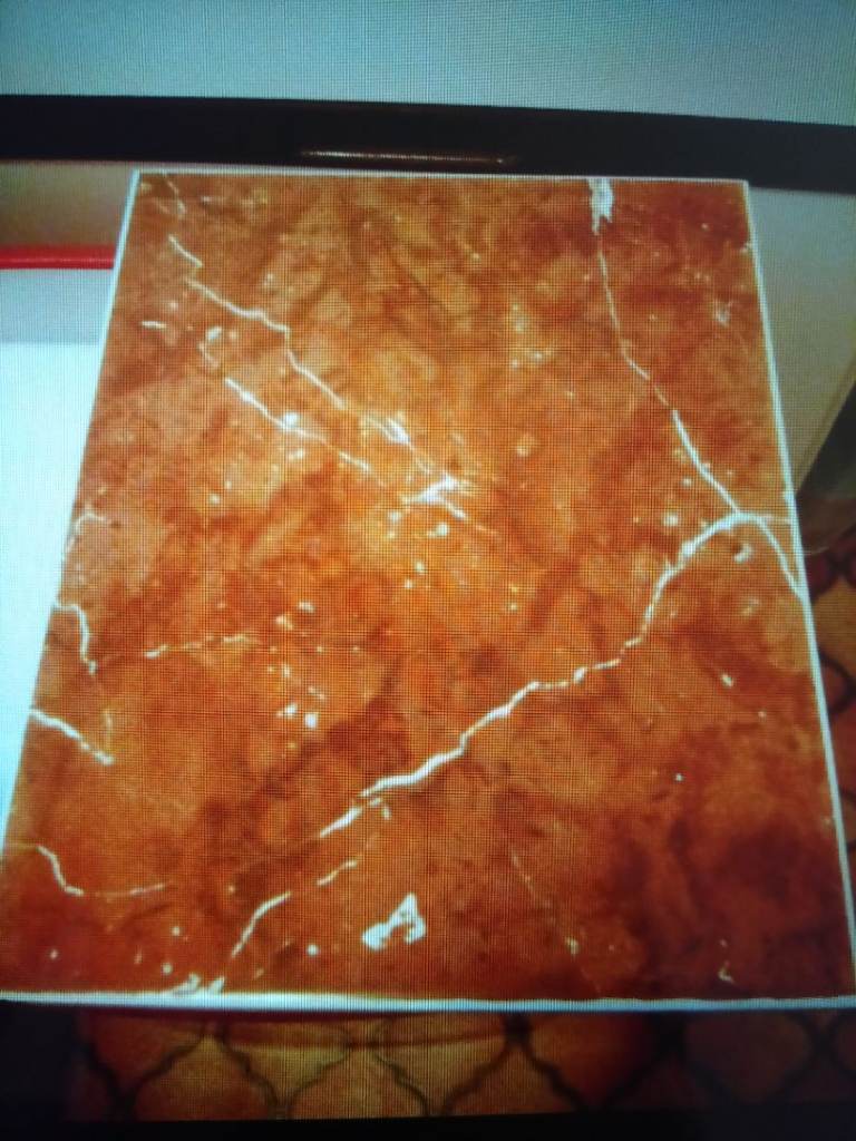 Terracotta Marble Effect Ceramic Tiles - Good Condition