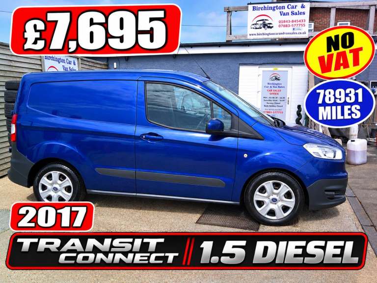 2017 Ford Transit Courier TREND BLUE 1.5CC DIESEL ULEZ OK (NO VAT) *78931 MILES* VGC LIGHT USE PA...