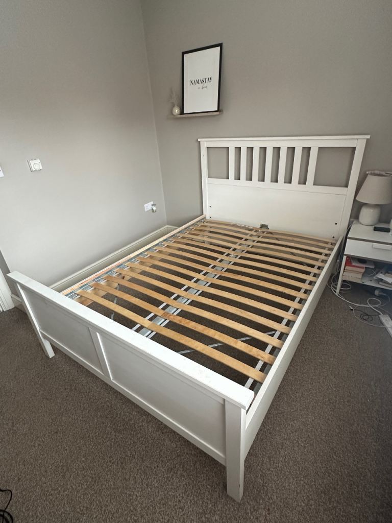 IKEA Hemnes White Double Bed Frame - Good Condition
