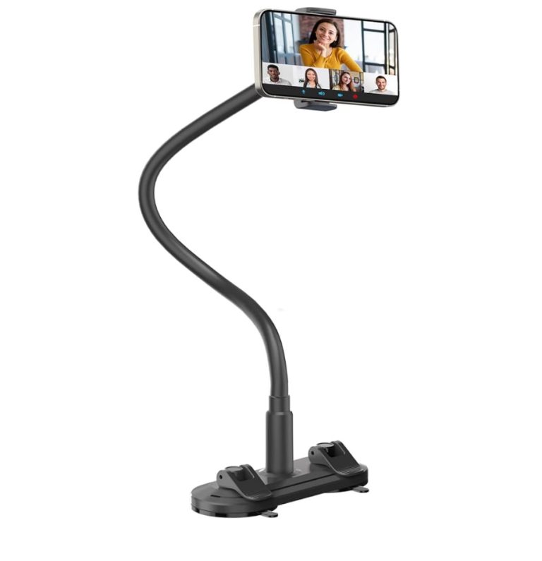 Gooseneck Phone Holder with Double Suction Cup 