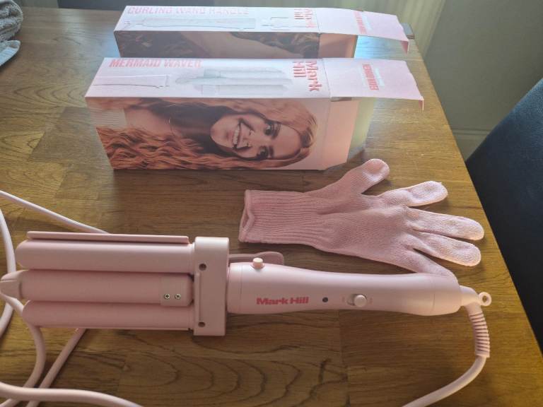 Mark hill curling wand with mermaid waver attachment