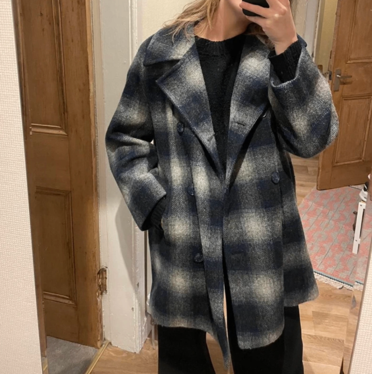 Jones New York Women's Blue and Navy Coat