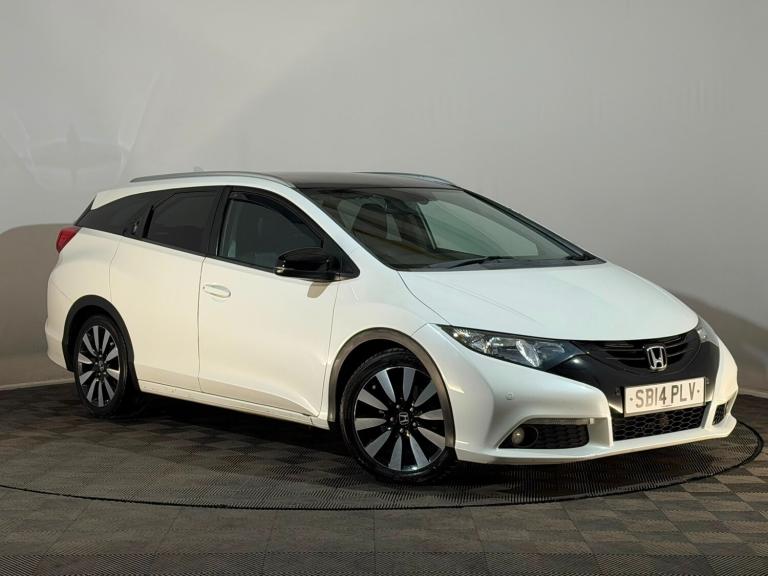 WHITE 2014 HONDA CIVIC I-DTEC SR 1.6 DIESEL 5 DOOR ESTATE EXCELLENT VALUE