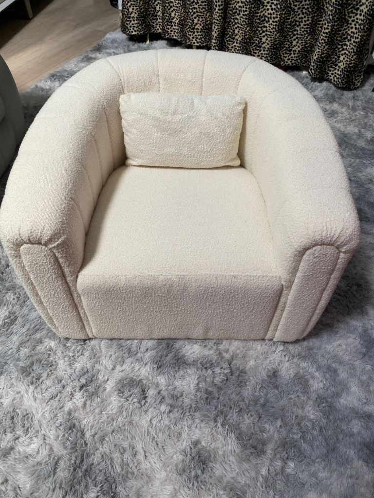 Cream Spinning Armchair 