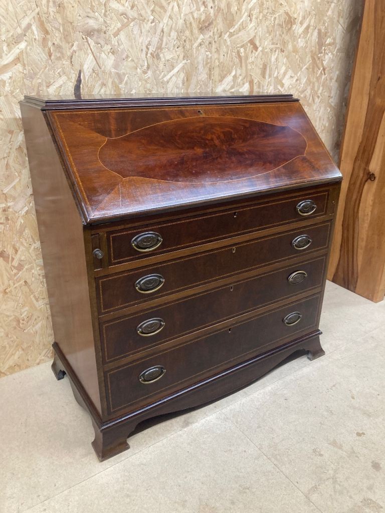 image for Delivery can be arranged  Georgian period mahogany writing bureau