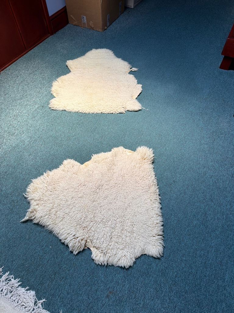  2. sheepskin rugs 