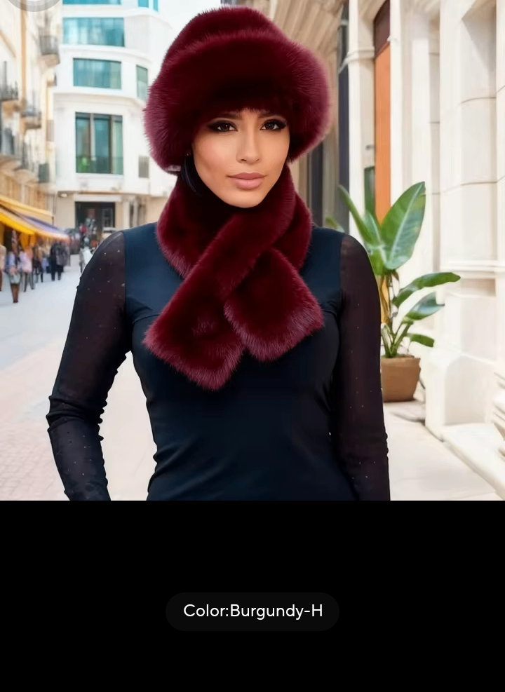 image for 2 pcs Winter warmth accessory set. 100% Brand New and High QualityColor Burgundy H