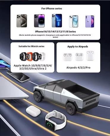 Cyber Dock 3 IN 1 Charging Station - Iphone ,  Apple Watch & Airpods