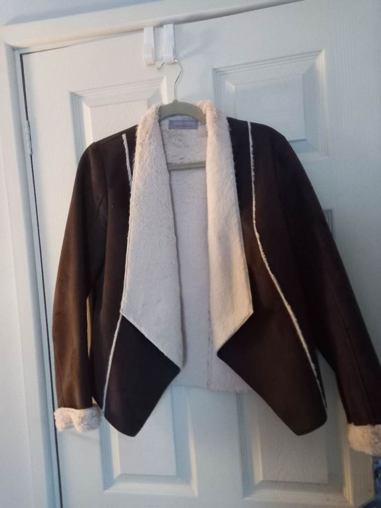 Faux sheepskin ladies jacket