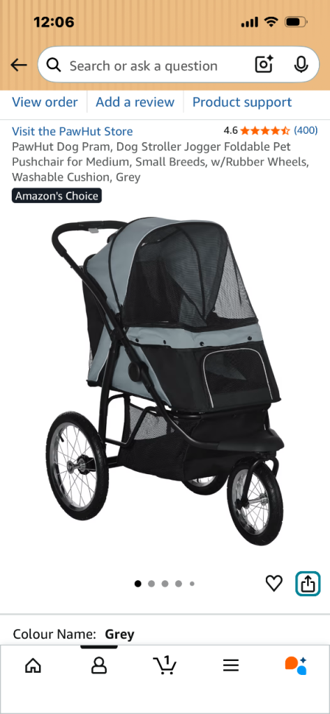 Pawhut dog jogger/stroller