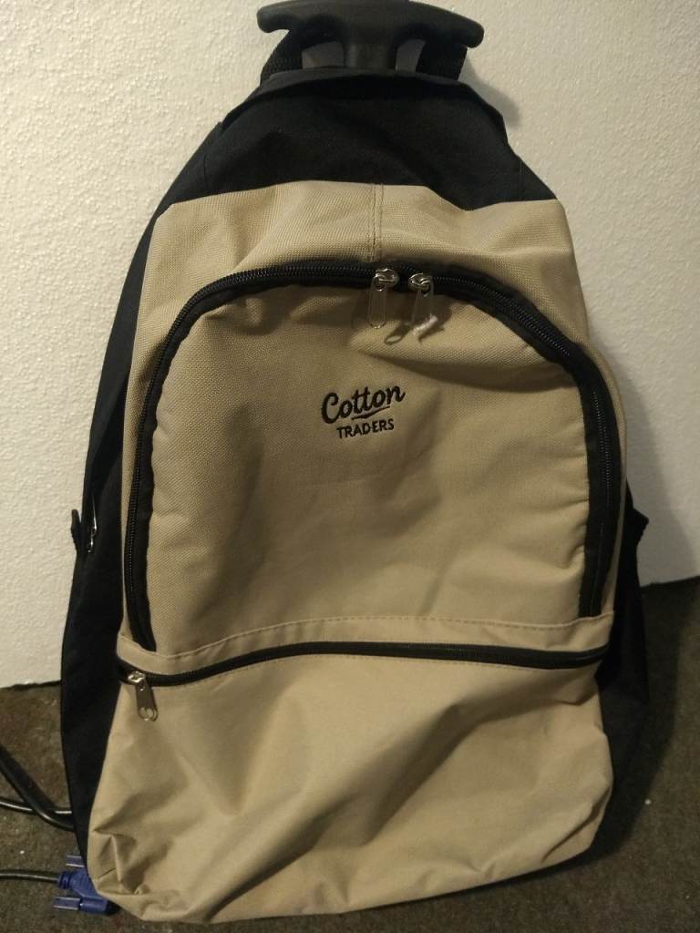 image for Cotton traders backpack. Transforms into trolley bag with wheels