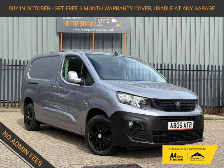 2019 Peugeot Partner 1.5 BlueHDi 950 Asphalt Long Panel Van 6dr Diesel Manual LWB Euro 6 (s/s) ( ...