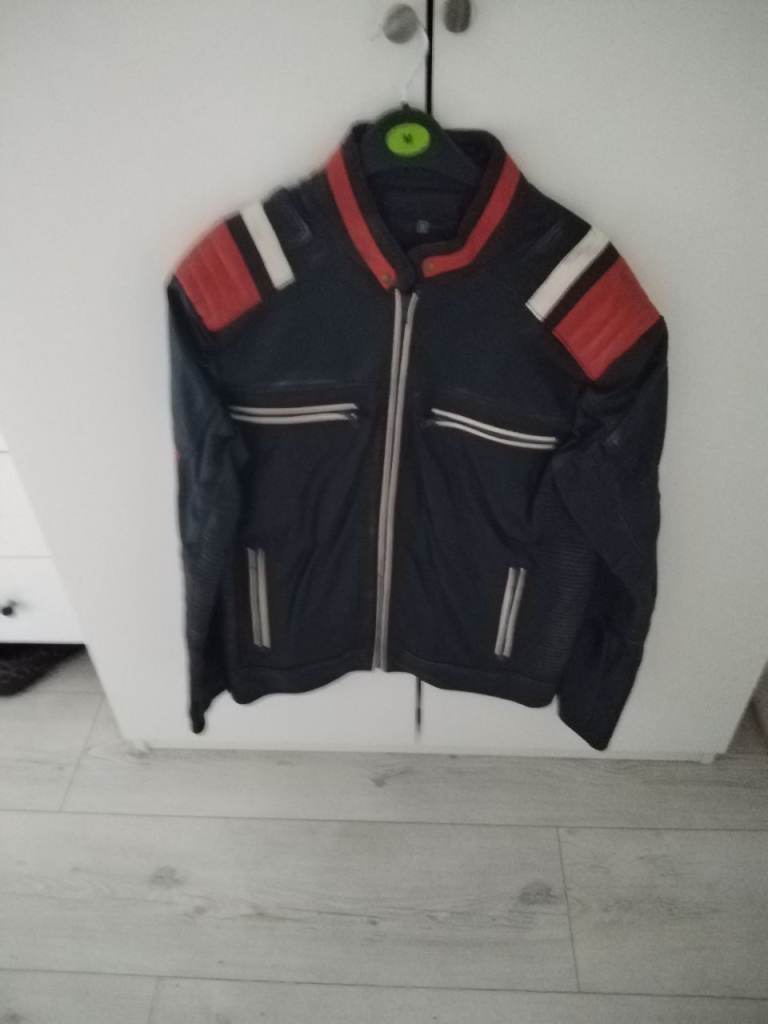 Cafe racer retro leather jacket 