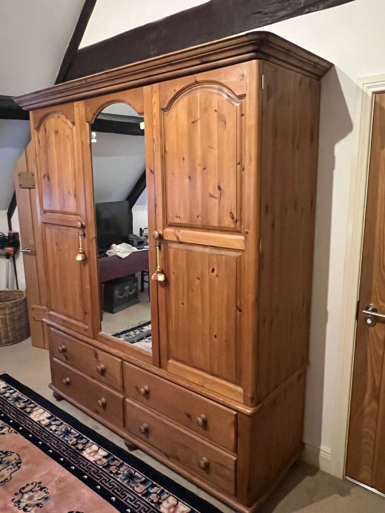 Large pine wardrobe 