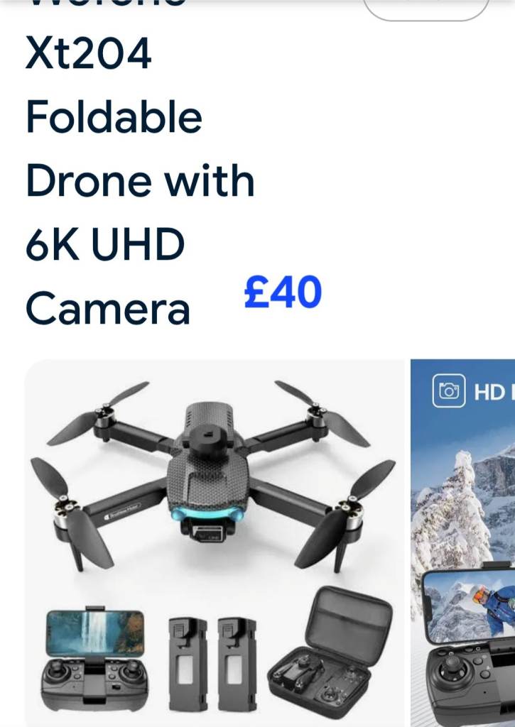 6k uhd drone camera optical app x3 batteries new optical avoidance follow me new