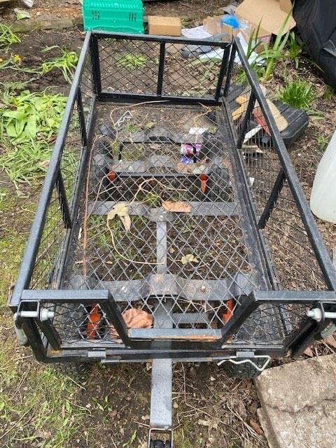 Metal mesh Garden Cart Trolley - black
