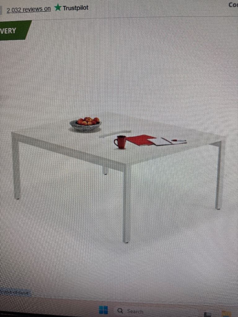 2 x White Executive Bench Desks Pod of 2 – As New