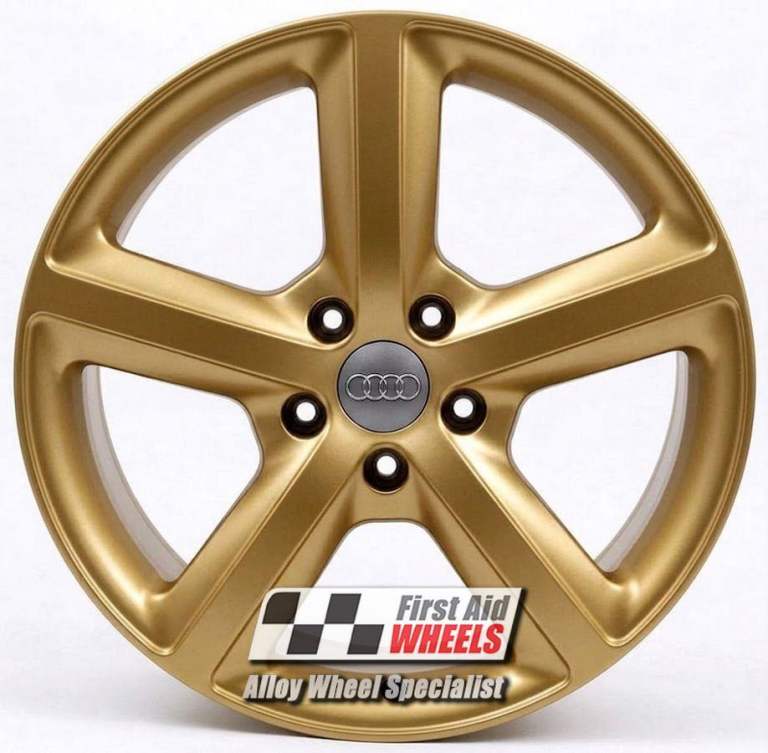 R173AGS Swap AUDI Q7 4L 4X 20'' GENUINE 5 SPOKE SATIN AURUM GOLD ALLOY WHEELS
