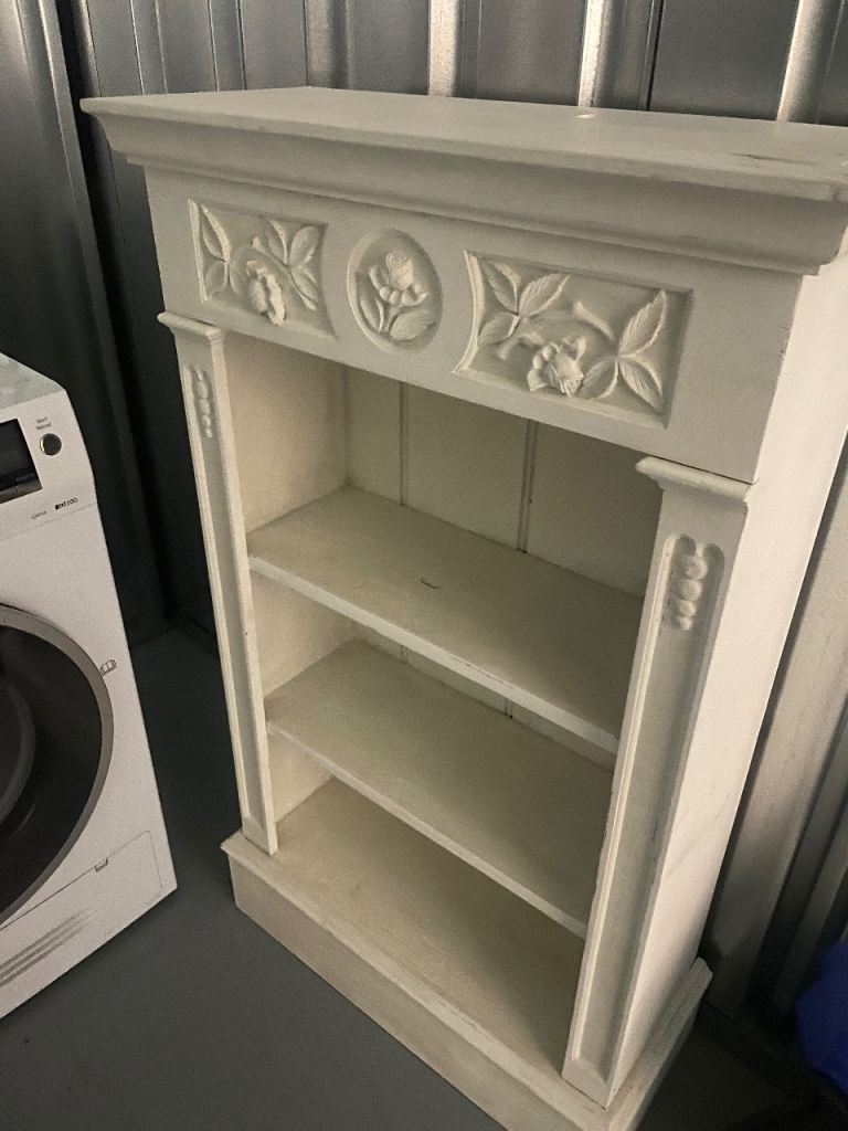 White antique style bookcase