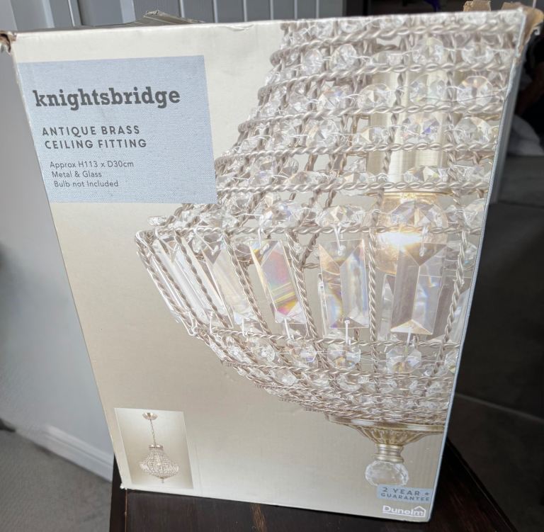 Antique brass ceiling light