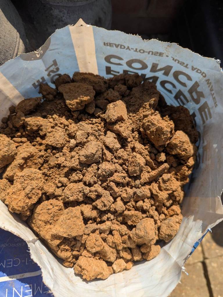 clay soil from the garden
