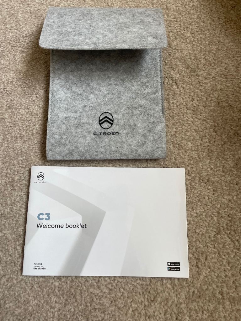 Citroen C3 2020 onwards, welcome  booklet and case