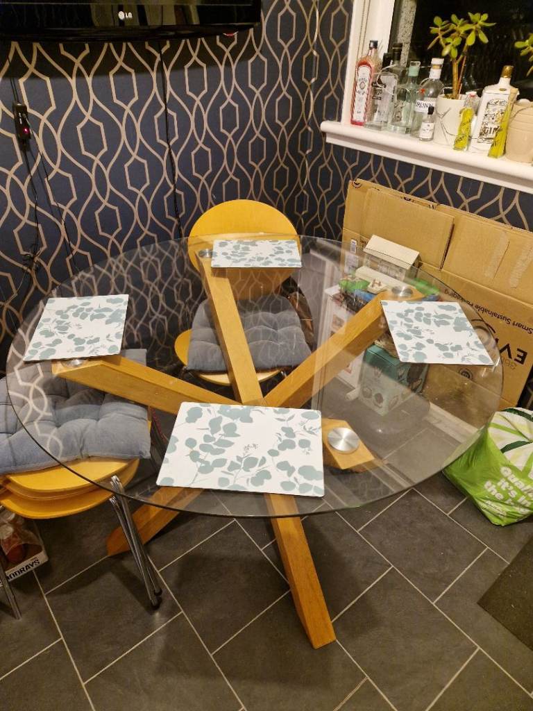 Glass Top Dining table 