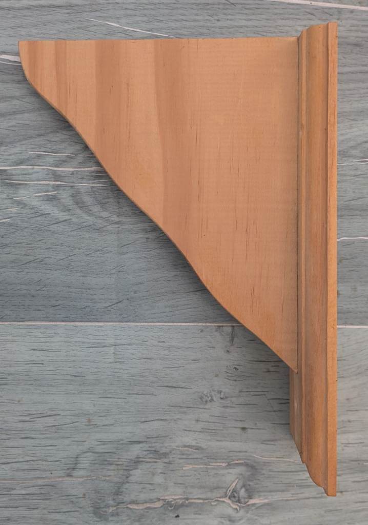 Four Wooden Shelf Brackets 20 x 14 x 6 cm