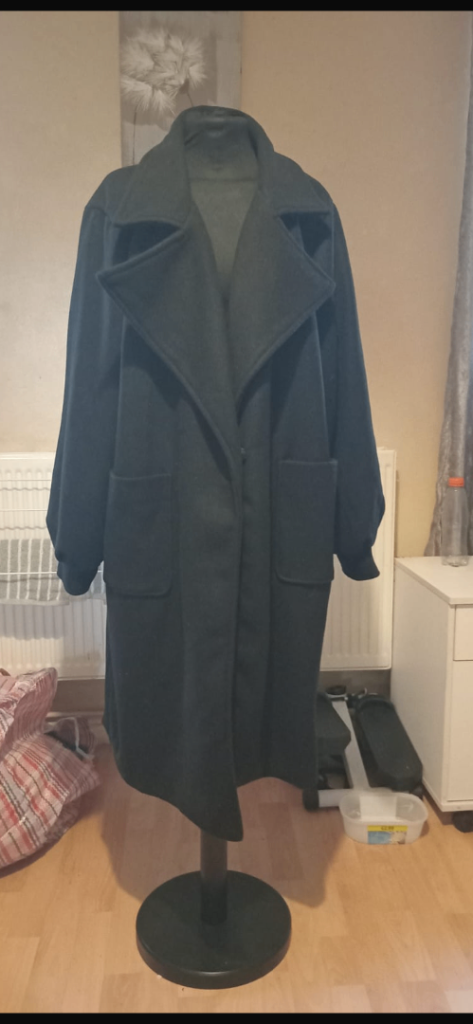 Black Longline Winter Coat – Good Condition