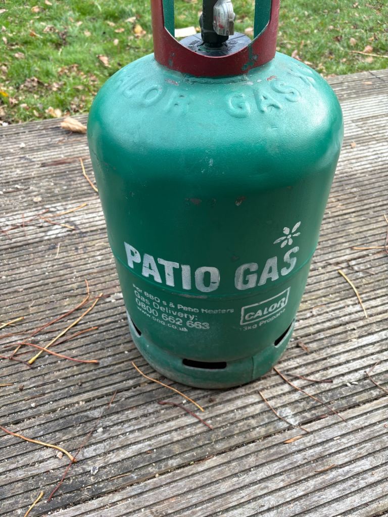 Empty Calor Patio Propane Gas