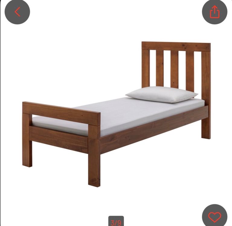 Wooden single bed frame 
