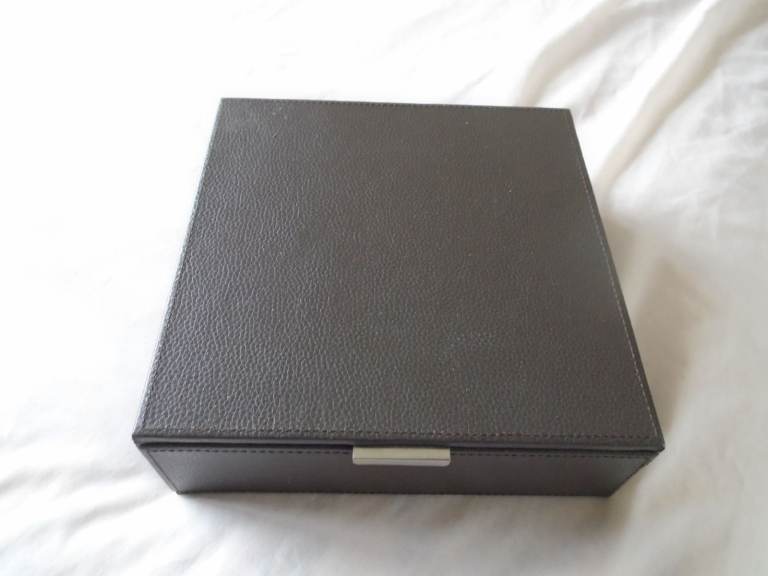 SICURA Italian Designs brown faux-leather jewellery trinket box - unused 