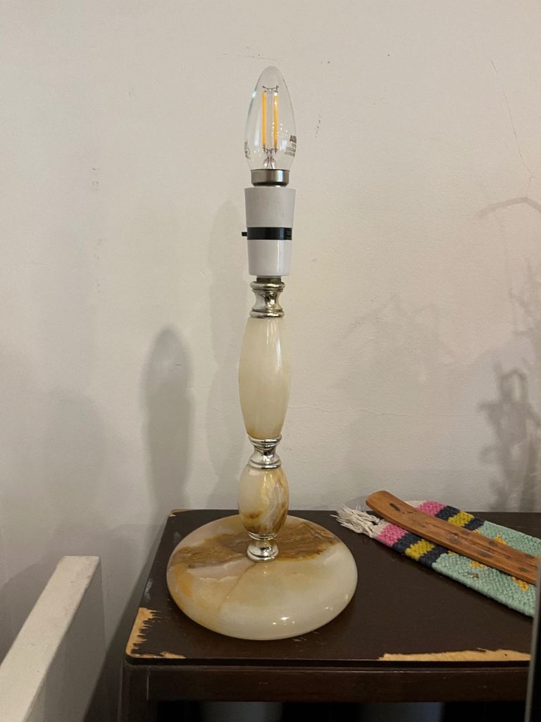 Vintage Onyx Table Lamp - Marble/Stone/Crystal