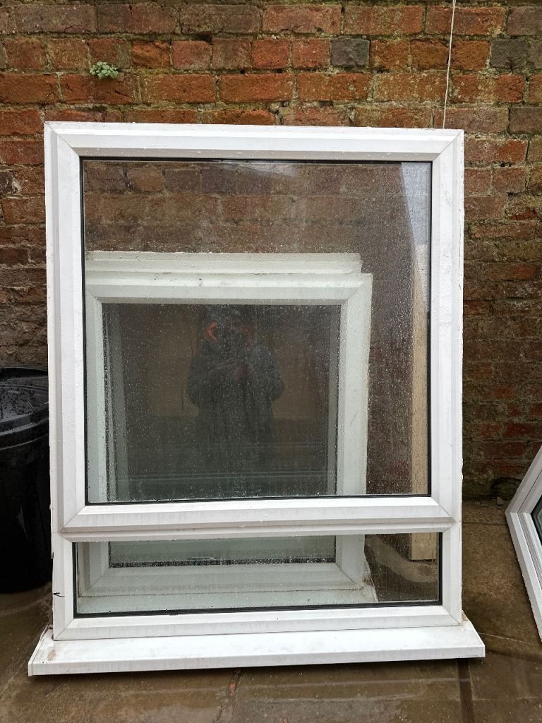 UPVC white window 1210mm wide x 1520mm high including sill. 