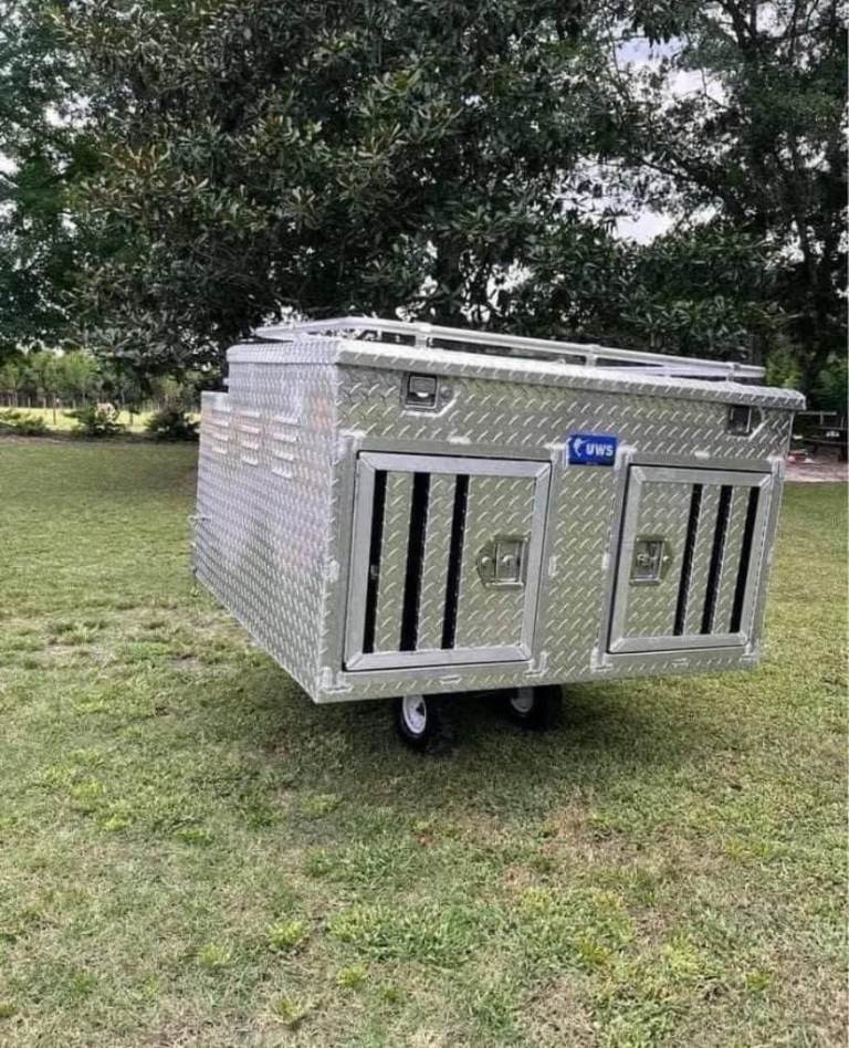 UWS Aluminium Dog Box / Kennels - Double Compartment