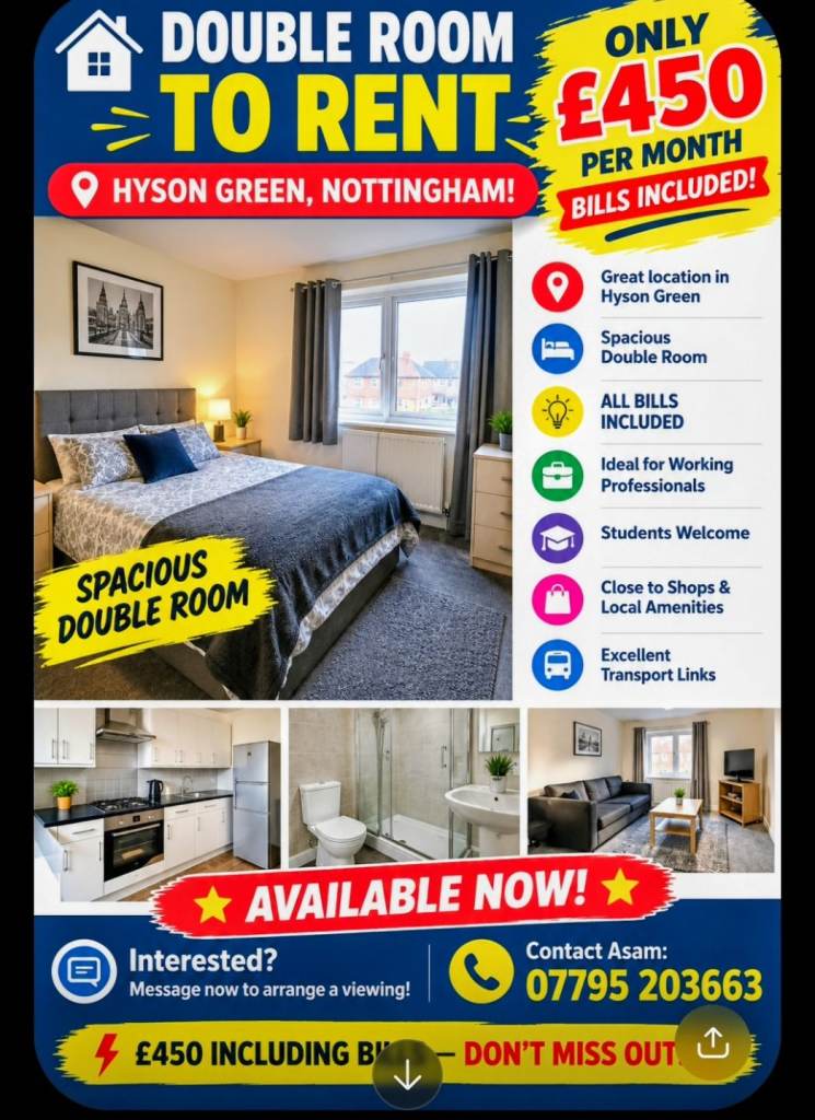 Double room to let