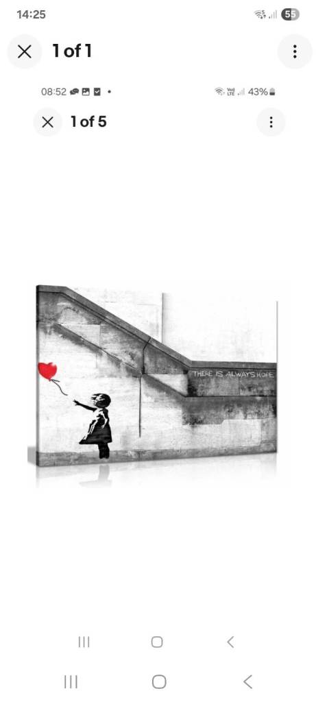 Banksy Balloon Girl Canvas 60x40cm
